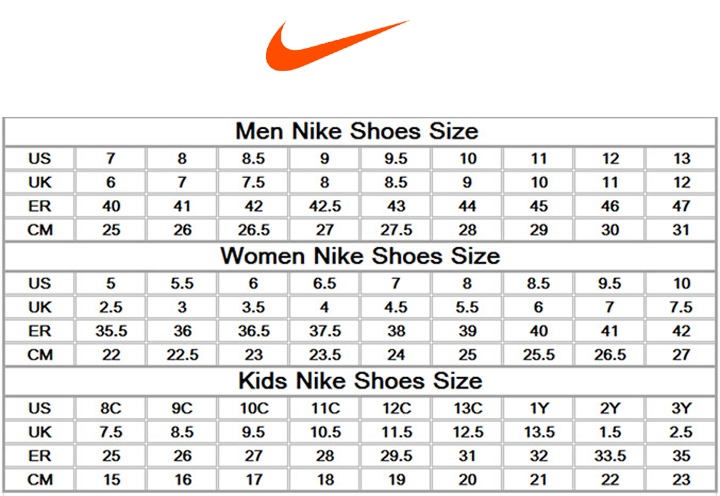 Nike-Jordan-Guide des Tailles